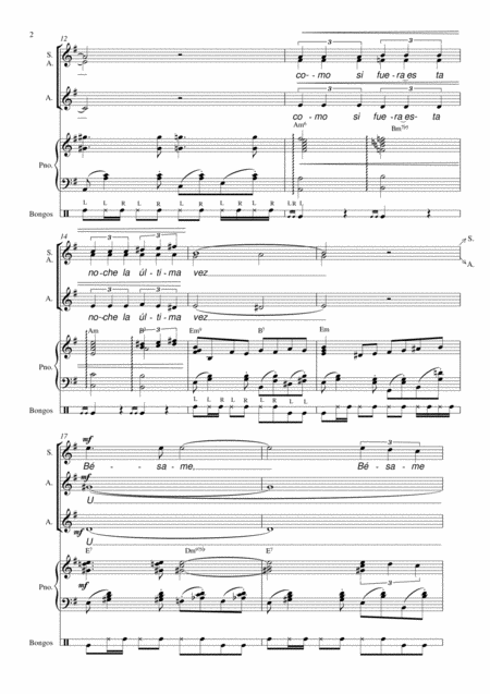 Besame Mucho Saa Piano Page 2