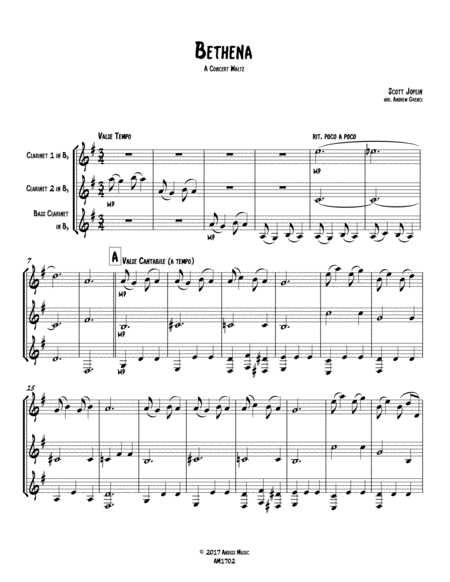 Bethena For Clarinet Trio Page 2