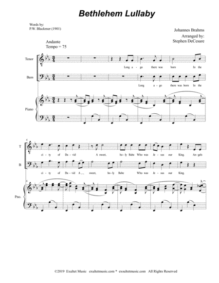 Bethlehem Lullaby For 2 Part Choir Tb Page 2