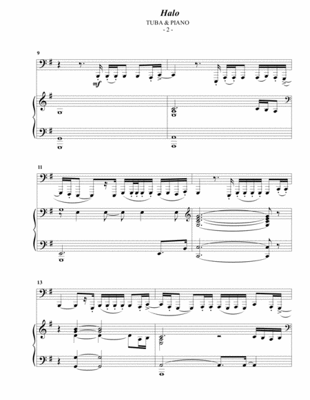 Beyonce Halo For Tuba Piano Page 2