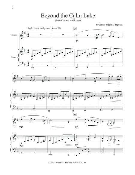 Beyond The Calm Lake Clarinet Piano Page 2