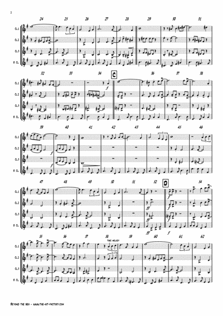Beyond The Sea Robby Williams Bobby Darin Clarinet Quartet Page 2