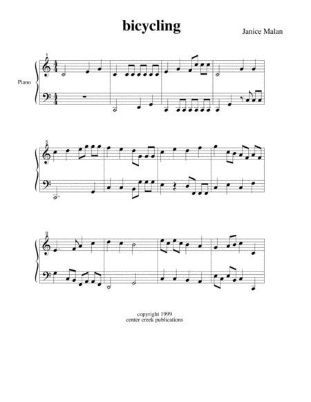 Bicycling For Piano Solo Page 2