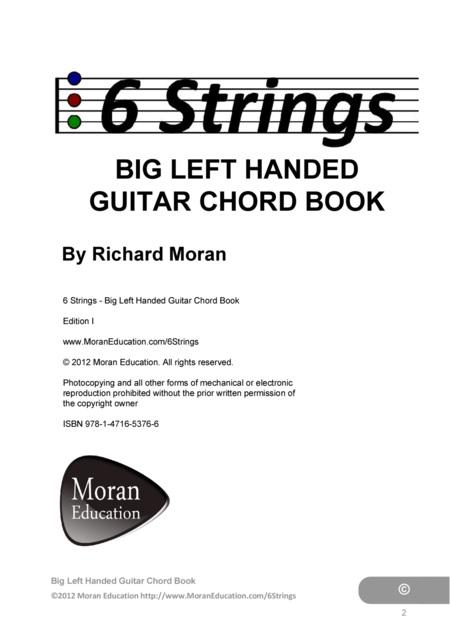 Big Left Handed Guitar Chord Book Page 2