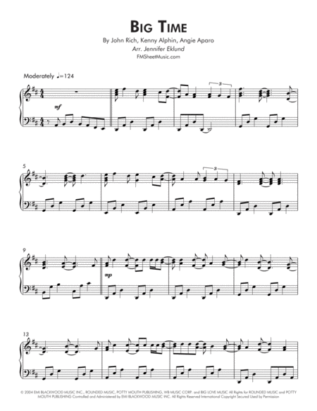 Big Time Intermediate Piano Page 2