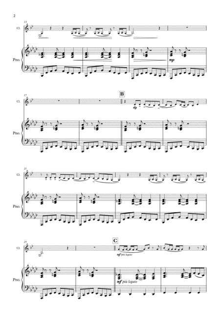 Billie Jean For Clarinet And Piano Page 2