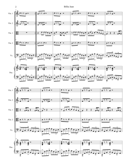 Billie Jean For String Quintet Page 2