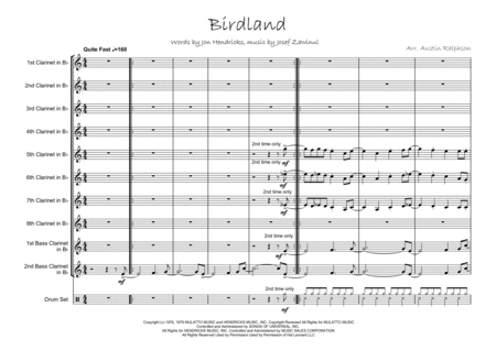 Birdland Clarinet Choir Clarinet Ensemble Page 2