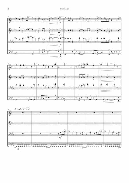 Birdland For Brass Quartet Page 2