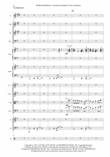 Birdland For Jazz Combo And String Quartet Page 2