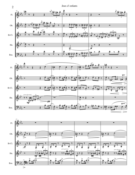 Bizet Childrens Games For Woodwind Quintet Page 2