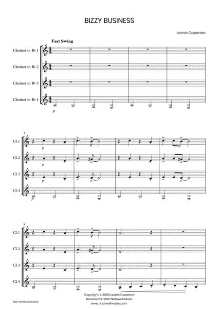 Bizzy Business Clarinet Quartet Page 2