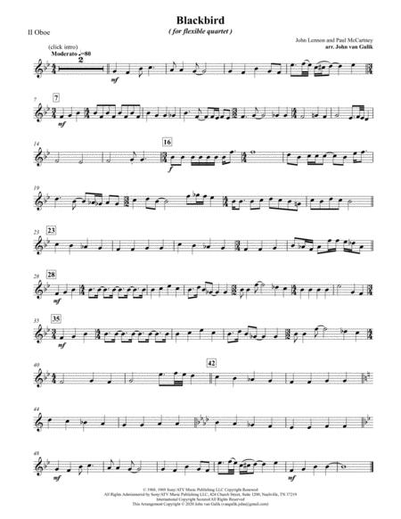 Blackbird For Woodwind Quartet Page 2