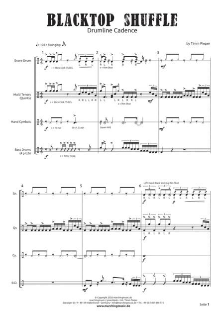 Blacktop Shuffle Drumline Cadence Page 2