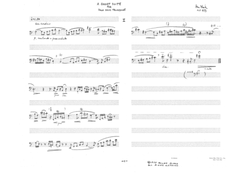 Blank A Short Suite For Solo Bass Trombone Page 2