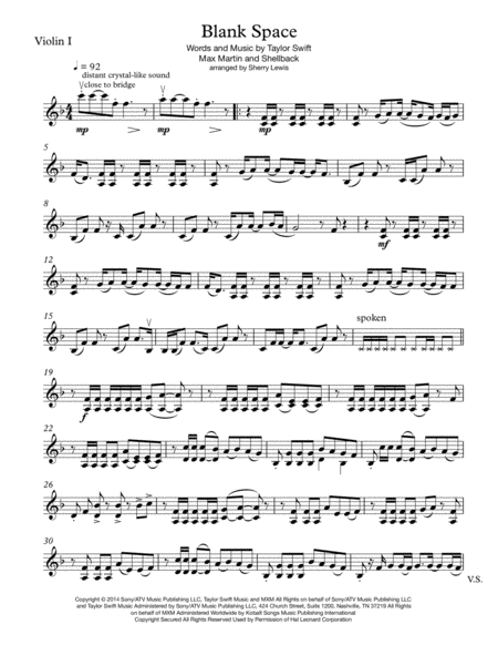 Blank Space String Duo For String Duo Page 2