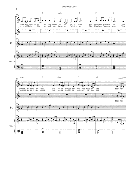 Bless Our Love Wedding Vocal Duet And Piano With Optional Instruments Page 2