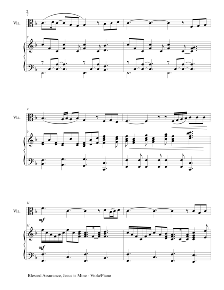 Blessed Assurance Viola Piano And Viola Part Page 2