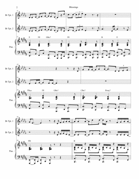 Blessings Duet For Bb Trumpet Page 2