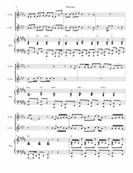 Blessings Duet For Soprano And Alto Saxophone Page 2