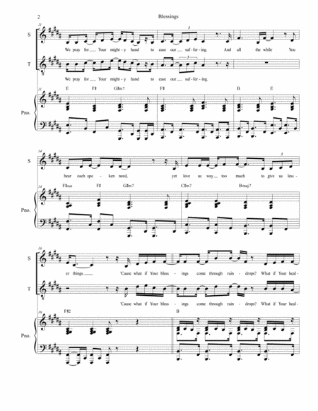 Blessings For 2 Part Choir Sop Ten Page 2