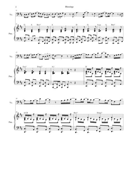 Blessings For Cello Solo And Piano Page 2