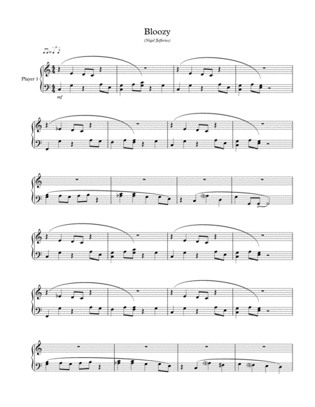 Bloozy A Fun Duet For 2 Beginner Pianists 1 Piano 4 Hands Page 2