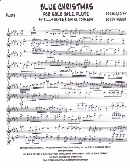 Blue Christmas For Solo Jazz Flute Page 2