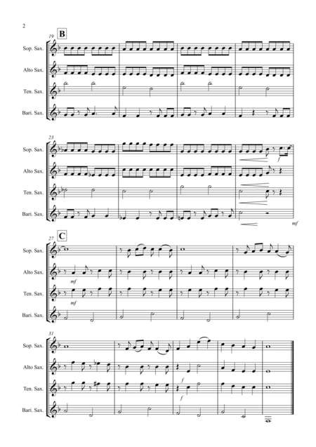 Blue Moon For Saxophone Quartet Page 2