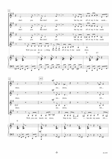 Blue Suede Shoes Ssaa Piano Page 2