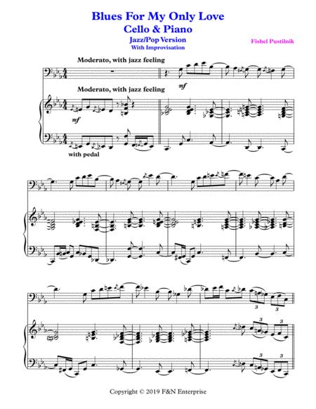 Blues For My Only Love With Improvisation For Cello And Piano Video Page 2