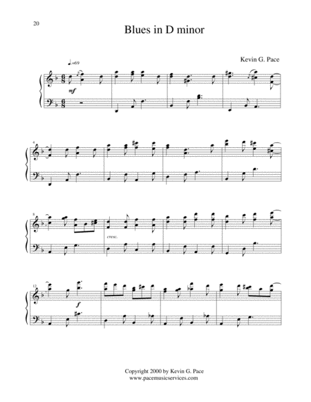 Blues In D Minor Original Piano Solo Page 2