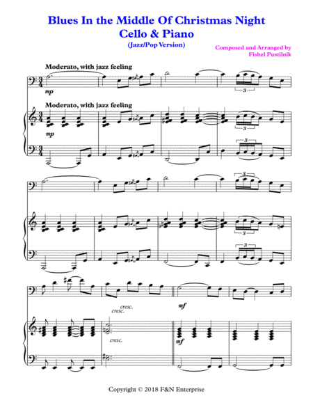 Blues In The Middle Of Christmas Night For Cello And Piano Video Page 2