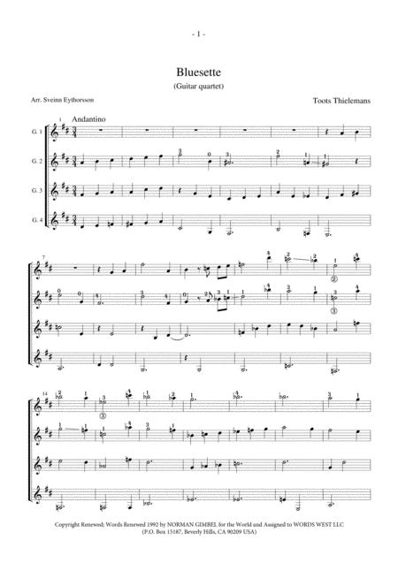 Bluesette Guitar Quartet Page 2