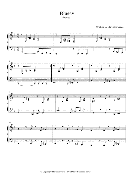 Bluesy Four Hands One Piano Easy Moderate Page 2