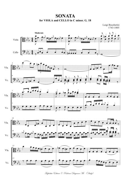 Boccherini Sonata For Viola And Cello In C Minor G 18 Arr By Renato Tagliabue Page 2