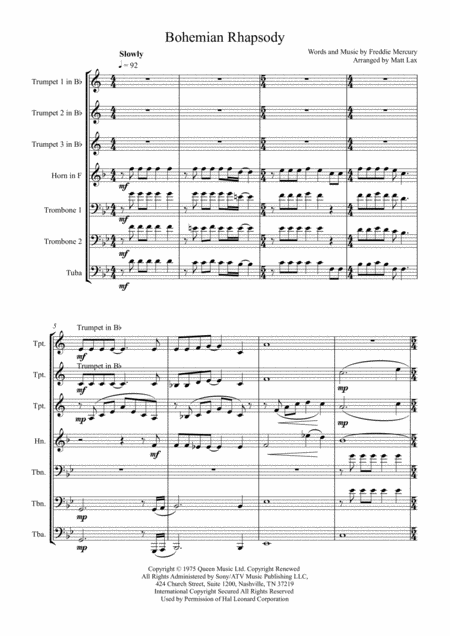 Bohemian Rhapsody Brass Septet Page 2