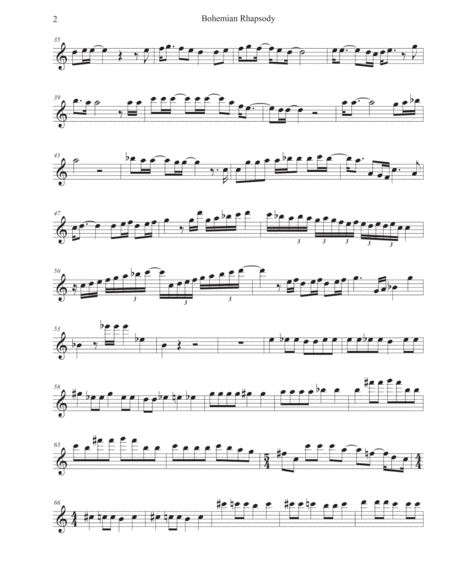 Bohemian Rhapsody Easy Key Of C Alto Sax Page 2