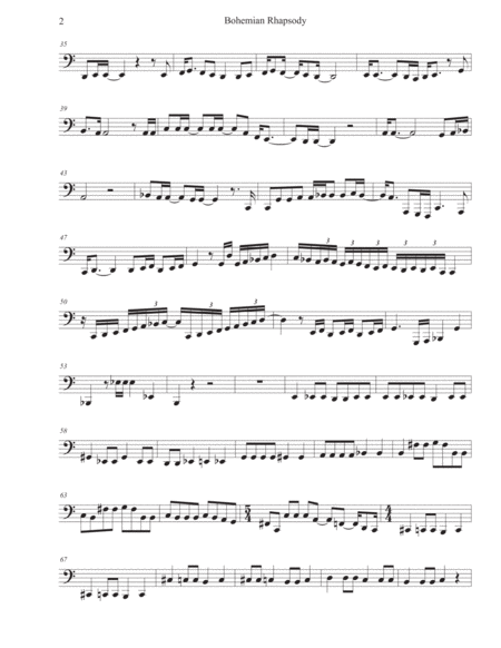 Bohemian Rhapsody Easy Key Of C Tuba Page 2