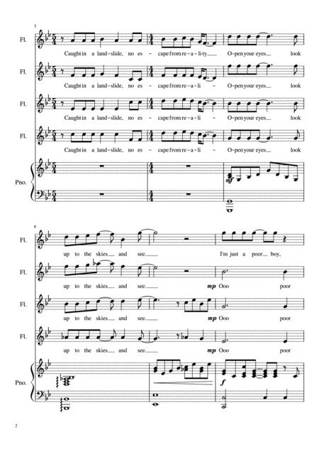 Bohemian Rhapsody Flute Choir Page 2