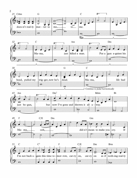 Bohemian Rhapsody For Beginners Page 2