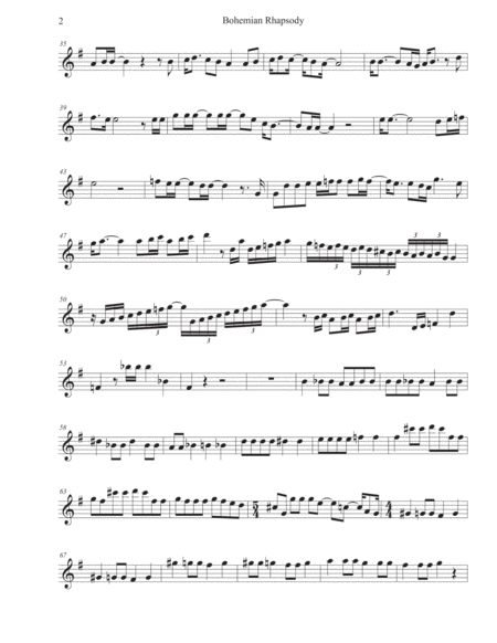 Bohemian Rhapsody Original Key Bari Sax Page 2