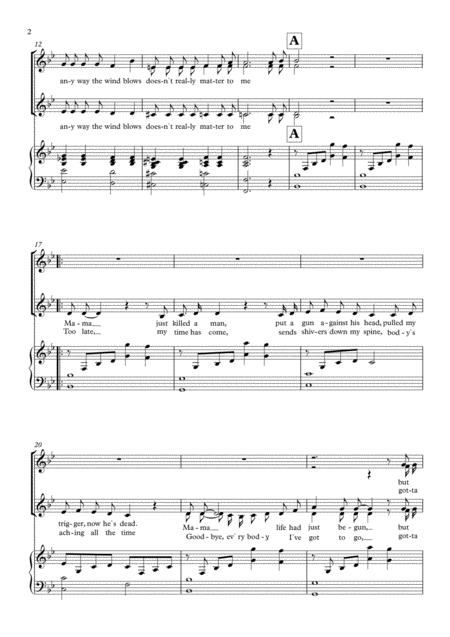 Bohemian Rhapsody Ssaa Piano Page 2