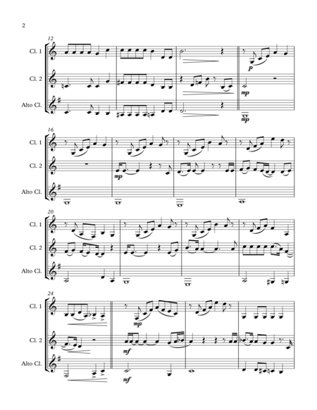 Bohemian Rhapsody Two B Flat Clarinets And Alto Clarinet Page 2