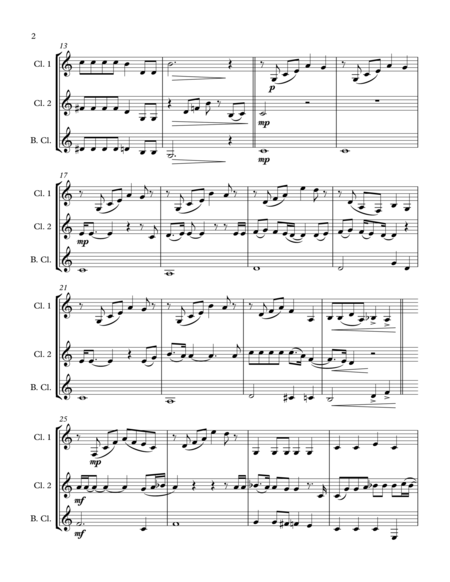 Bohemian Rhapsody Two B Flat Clarinets And Bass Clarinet Page 2