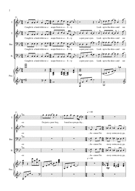 Bohemian Rhapsody Vocal Score Page 2