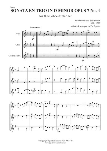 Boismortier Sonata En Trio For Flute Oboe Clarinet Page 2