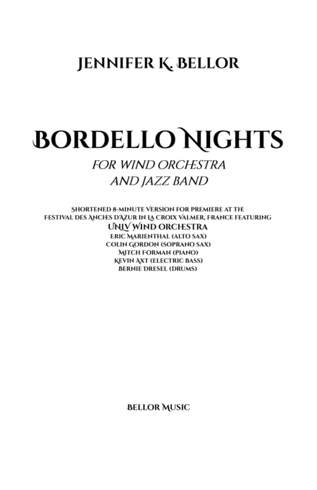 Bordello Nights 2016 Wind Orchestra Feat Jazz Combo 8 Minute Version Page 2
