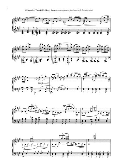 Borodin The Girls Lively Dance Piano Solo Page 2