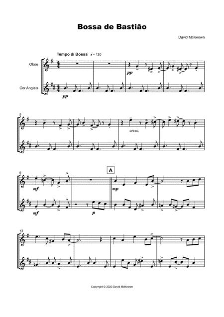 Bossa De Bastio For Oboe And Cor Anglais Or English Horn Duet Page 2